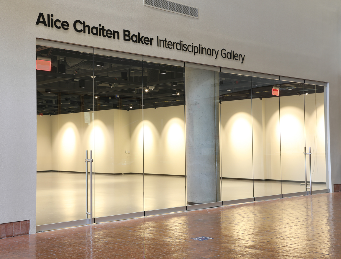 CCP Alice Chaiten Baker Interdisciplinary Gallery, Image of front glass doors